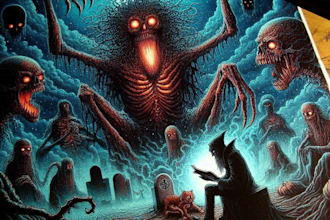 draw fantasy horror art illustration or dark creepy