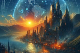 do environment cyberpunk theme concept art or illustration