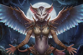 illustrate fantasy art creatures and characters
