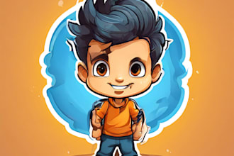 draw a cartoon logo, mascot, character