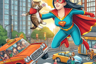draw superhero action comic