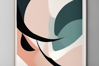 create digital abstract art for your wall art