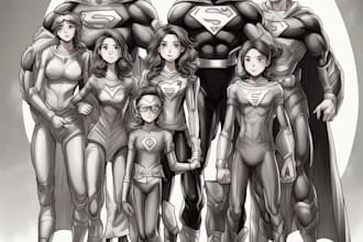 design family superhero character for you