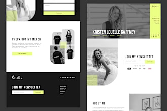 do figma website ui ux design, mobile responsive, aesthetic and modern