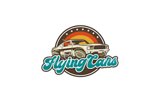 design vintage flying car logo online hobby shop