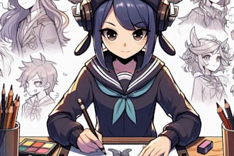 draw video game, manga or anime character design