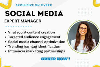 do instagram, facebook, monthly management, grow and promote your page