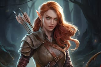 create a dnd art and d and d character for you