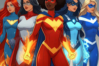 unleash the power of a custom lady superhero design
