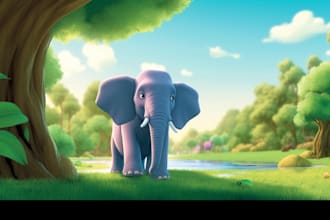 design children book illustration using midjourney ai