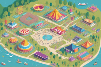 do vector illustration of event, festival venue map design