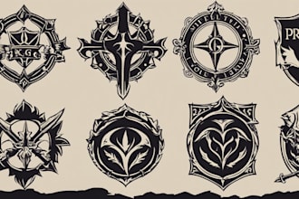 design medieval, fantasy, rpg gaming logo