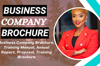 design business company brochure, training manual, annual report, proposal