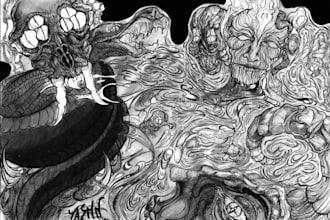 create dark, abstract cover art for your music or poster