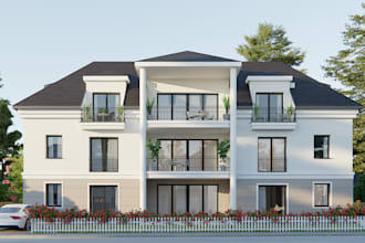 3d render your house exterior