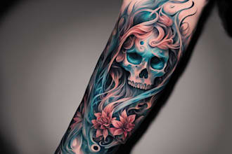 made a tattoo design of tattoo sleeve