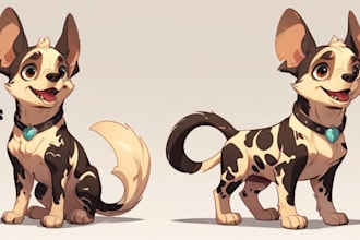 draw your pet portrait into cute disney style