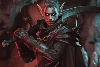 draw fantasy or horror character illustration