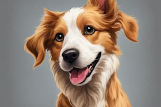 draw pet portrait with disney style