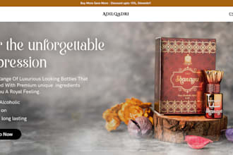 design elegant perfume shopify website cologne store deodorant dropshipping
