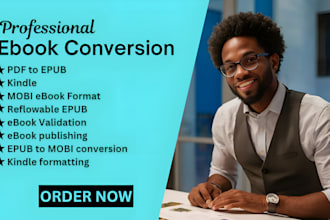 do ebook conversion from PDF to epub, kindle, reflowable epub, mobi formats pdf