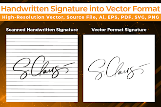 convert and trace your hand drawn signature into a vector