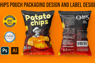 design food packaging design pouch label design