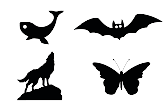 tracing images into black and white victor silhouette art