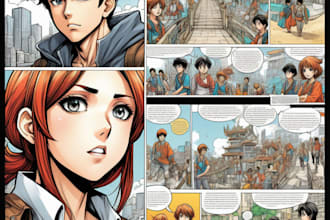 draw manga art or comic page illustration for you