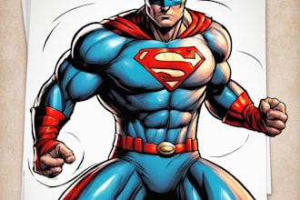 draw superhero action comic
