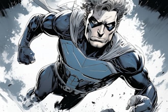 draw superhero comic, comic art