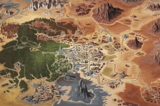 create a high quality fantasy map for dnd, stories and campaigns