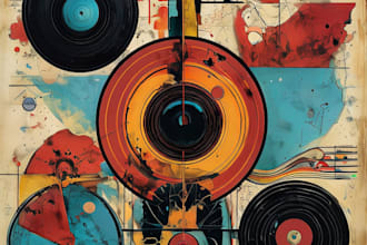 design a unique album cover art or music artwork