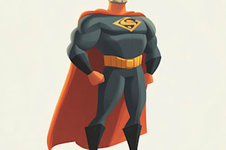 create you a dc or marvel style comic book superhero character