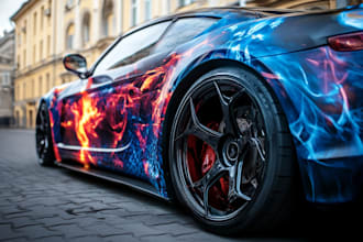 do a vehicle wrap, car wrap, food truck wrap and trailer wrap design