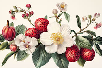 design a beautiful botanical or floral illustration