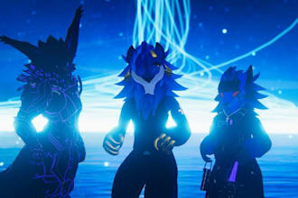 create  vrchat game model avatar,vr character design,vtuber animation, vrm file