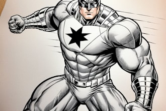 draw superhero action comic