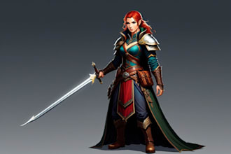create a dnd art and d and d character for you