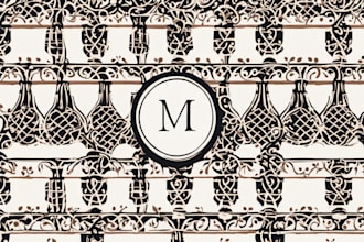 create a monogram seamless pattern design