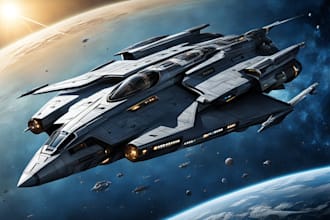 design a custom spaceship concept art
