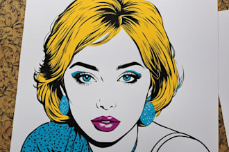 draw an unique pop art portrait