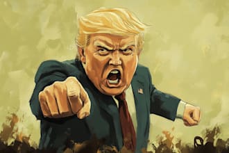 create a political cartoon or illustration