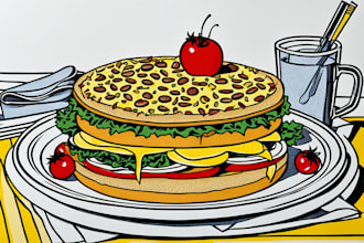 draw amazing food illustration roy lichtenstein style