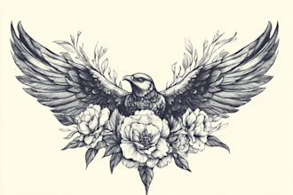do your minimalist tattoo design in my art style