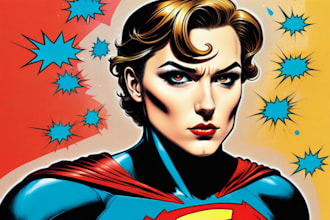 draw comic superhero pop art portrait