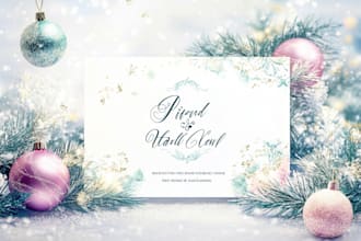 create amazing christmas, greeting or holiday card