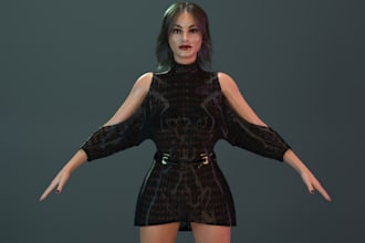 make rigged and animated 3d character for animation,realistic nsfw rig, daz hair