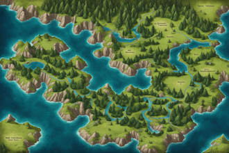 create a high quality fantasy map for dnd map