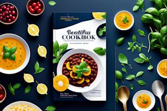 design beautiful cookbook cover and recipe book cover design